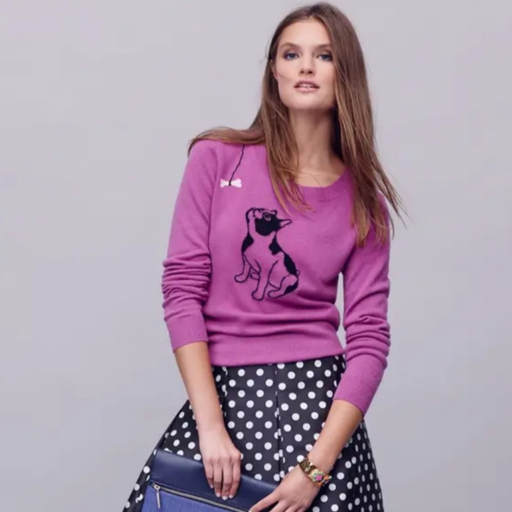 Halogen • French Bulldog Cashmere Crewneck Sweater
